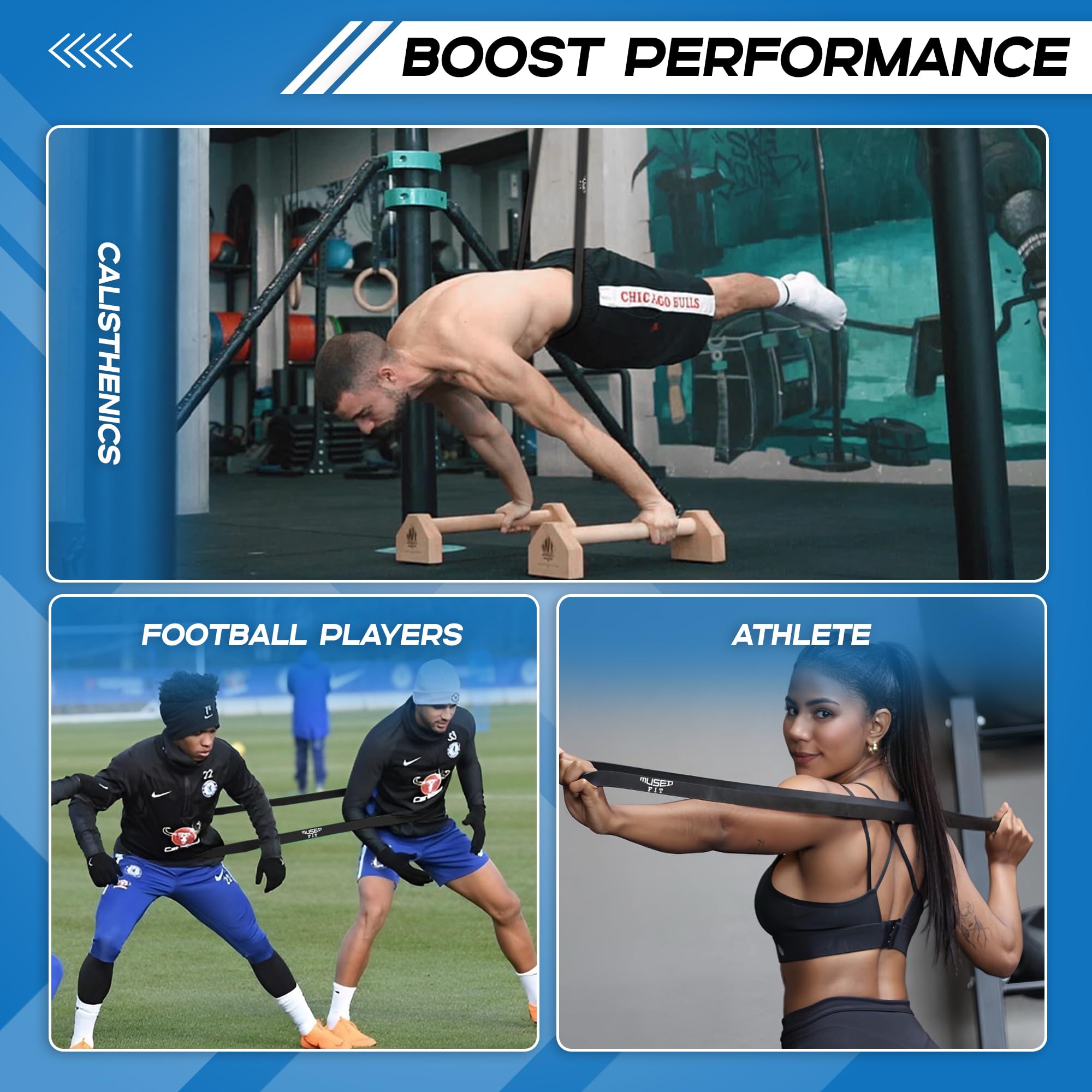 Set di fasce di resistenza per trazioni: 100% gomma naturale (5 livelli con gancio per porta), fasce elastiche per fitness per casa, palestra, ideali per allenamento Sringht, fisioterapia, crossfit,