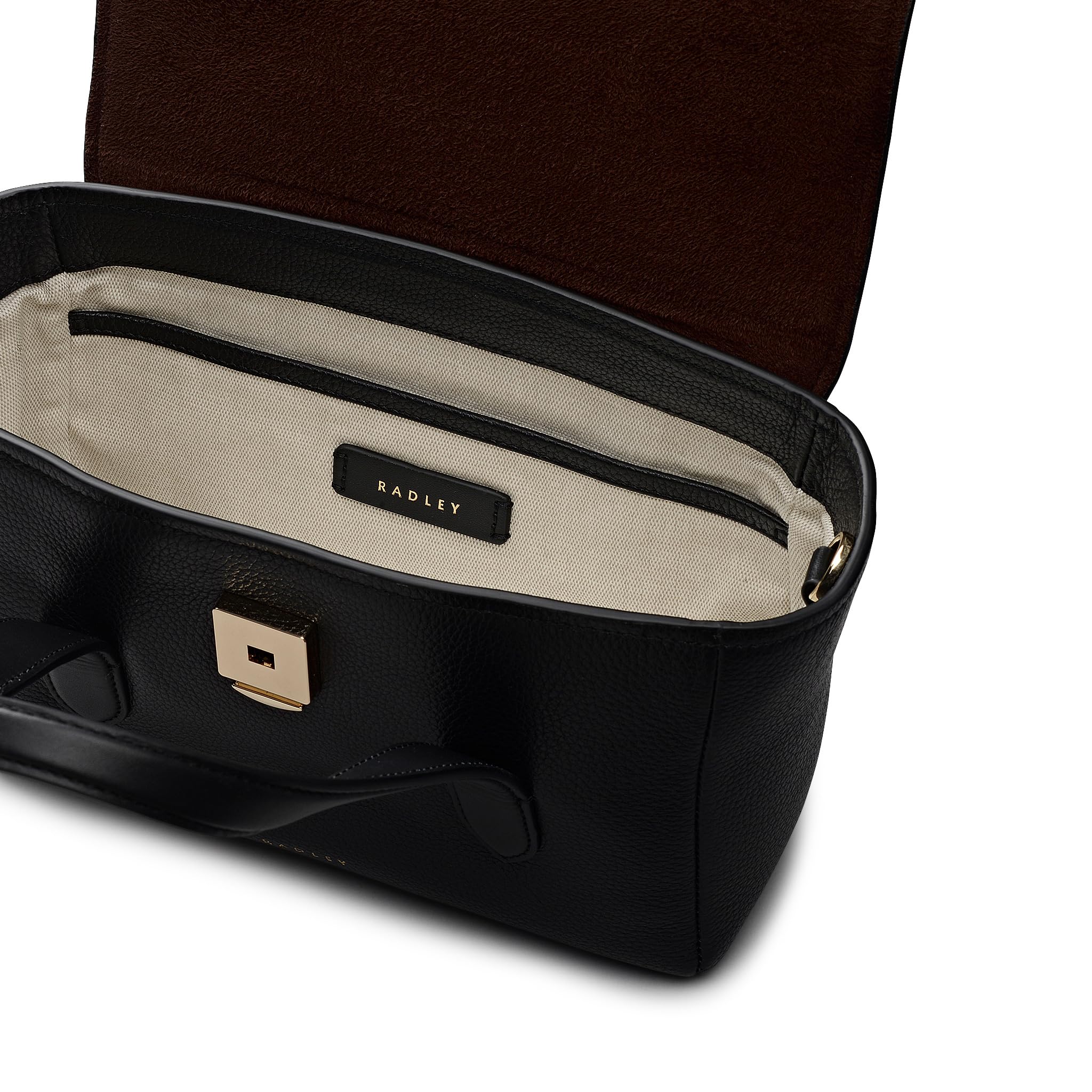 RADLEY London Mayfair Lane - Asa superior pequeña de cuero para mujer, color negro