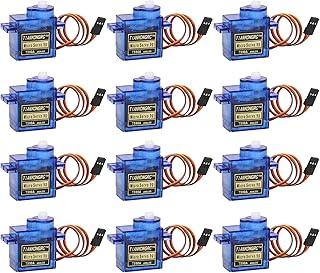 RC Servo 12Pcs SG90 9g Micro Servos for RC Robot Helicopter Airplane Controls Car Boat Mini Servo