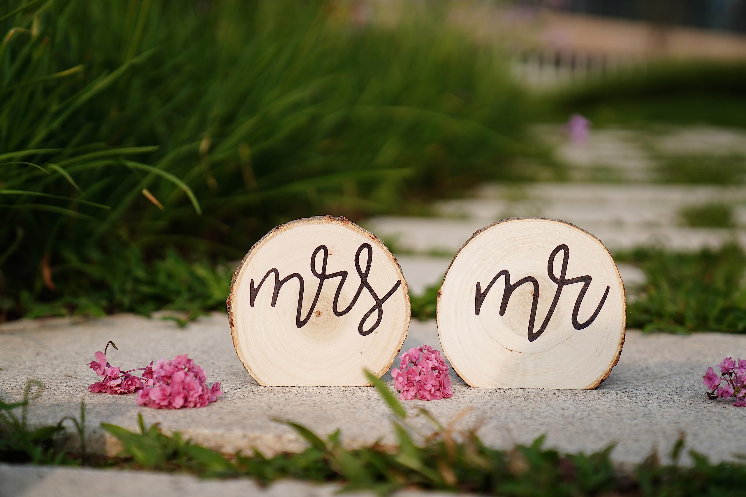 3 Pack Mr & Mrs Schild für Hochzeitstisch, Mr and Mrs Tischdekoration, Kopf Tisch Hochzeitsdekorationen, Mr and Mrs Schild für Hochzeitstisch, Braut und Bräutigam Tischdekorationen, Holz Mr & Mrs für