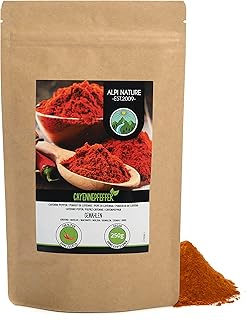 Cayenne pepper ground (250g, 8.8 oz), cayenne pepper powder, 100% natural, very hot, cayenne chili pepper gently dried and ground, without additives