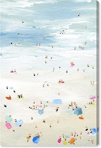 The Oliver Gal Artist Co. Lienzo decorativo náutico y costero para pared, diseño de gente pequeña, decoración del hogar, 30 x 45 pulgadas, azul,