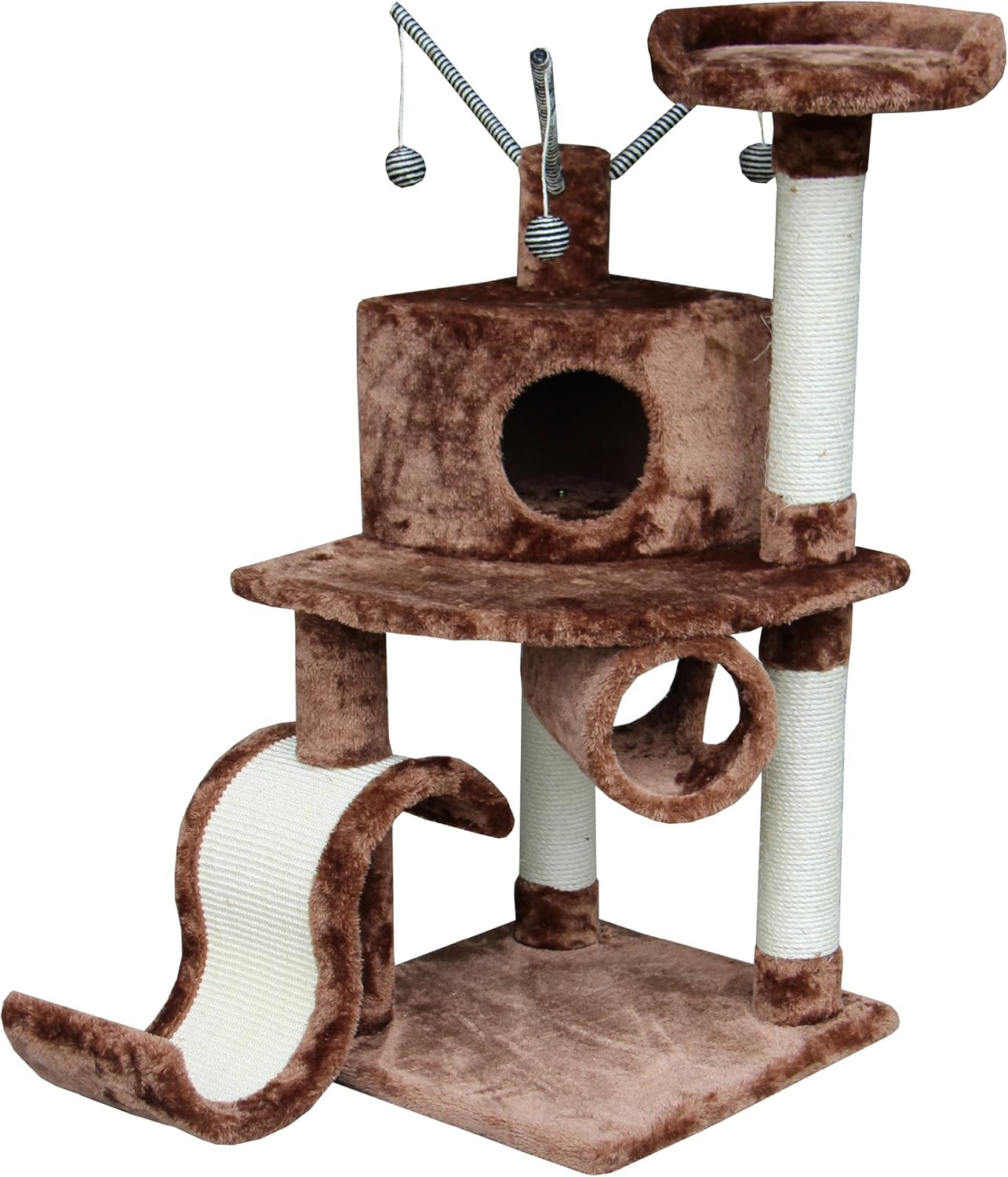 Kitty Mansions Memphis Cat Tree, Brown Kitty Mansions