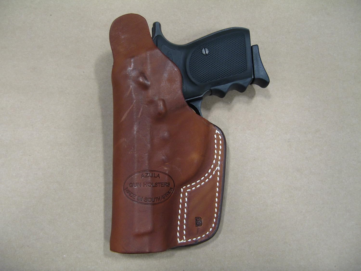 Azula Gun Holsters Walther PP .32 IWB Molded Leather Inside Waist Concealed Carry Holster TAN RH