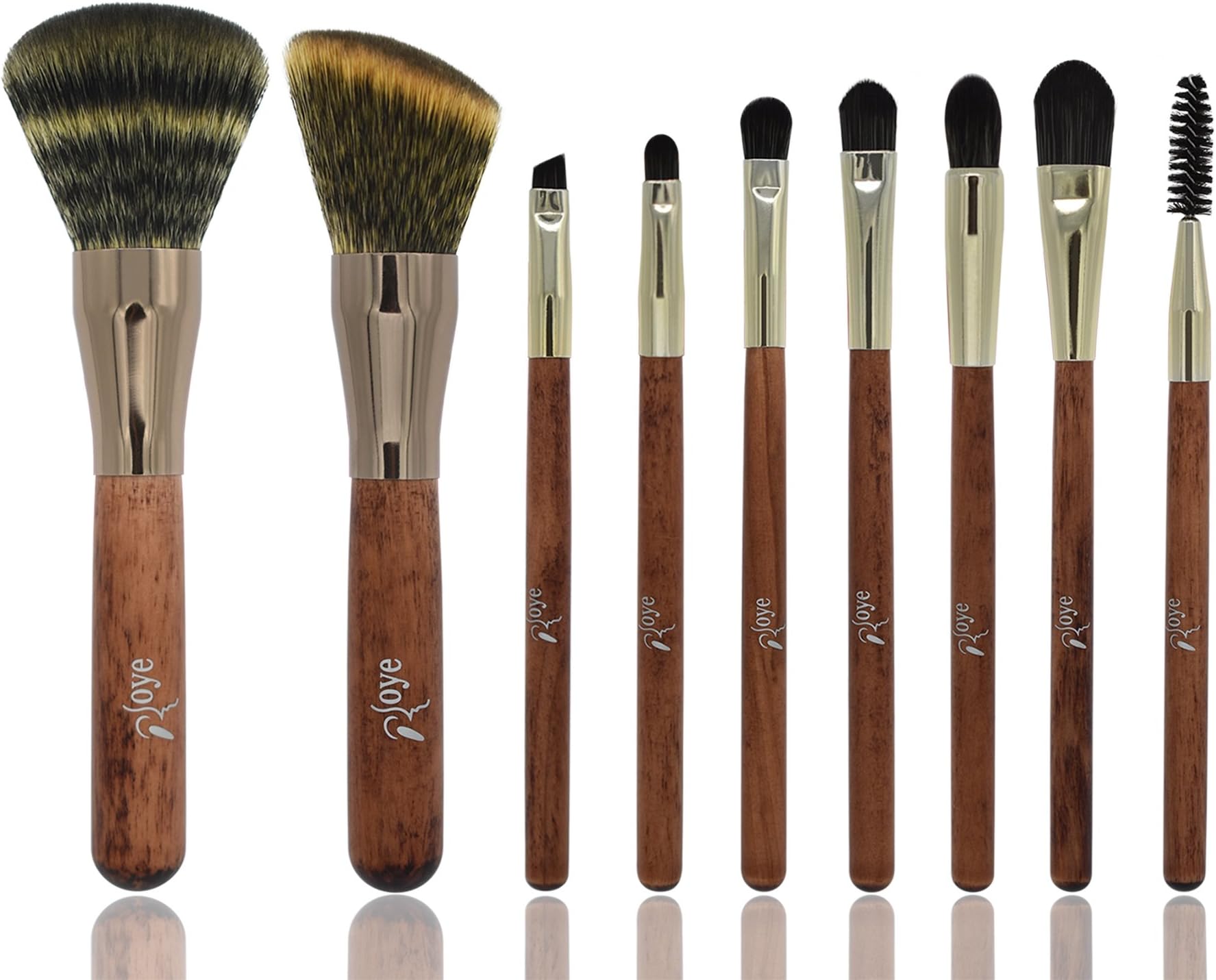 OYE Professinal Animal Hair Makeup Brush Set with Siliver Bag 9Pieces Set New Technique