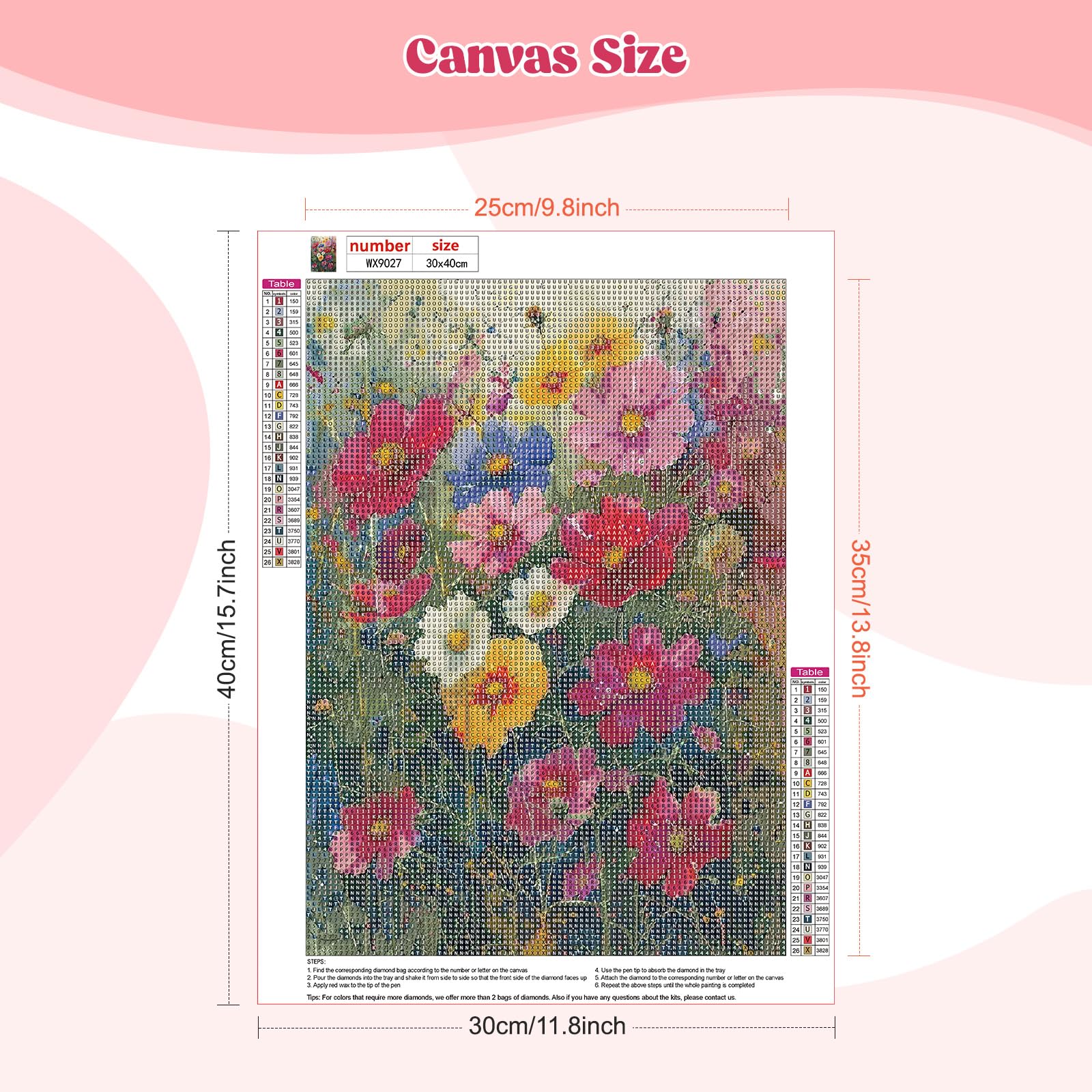 MEIYUDA 5D DIY Diamond Painting Art Kits Adult Inflorescence - Image 2