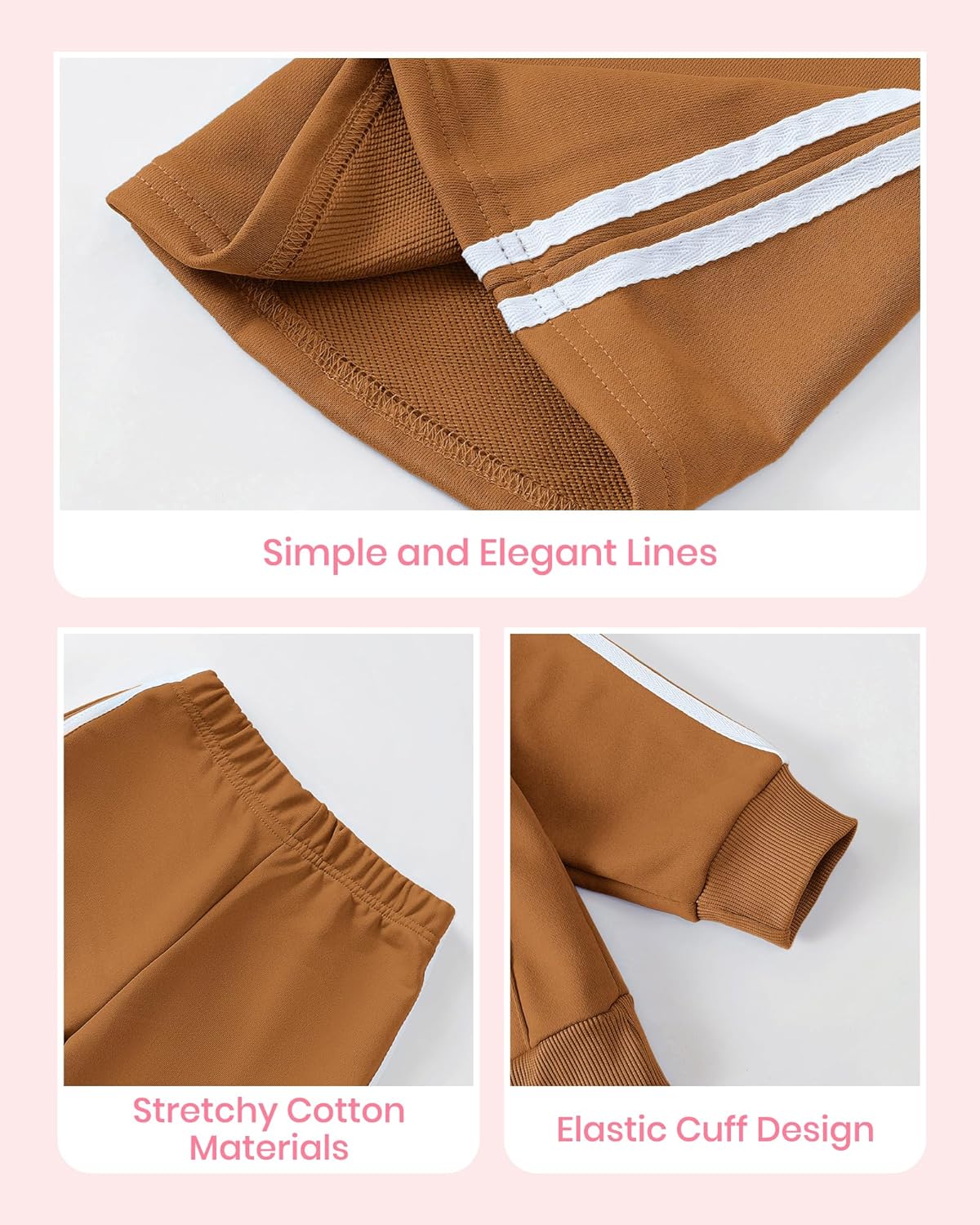 Mikrdoo Teenager Clothes Long Sleeve Hoodies Sweatshirts Teen Clothes Sweatpants Junior 2 Piece Outfits Sweatsuit Set 13y-14y