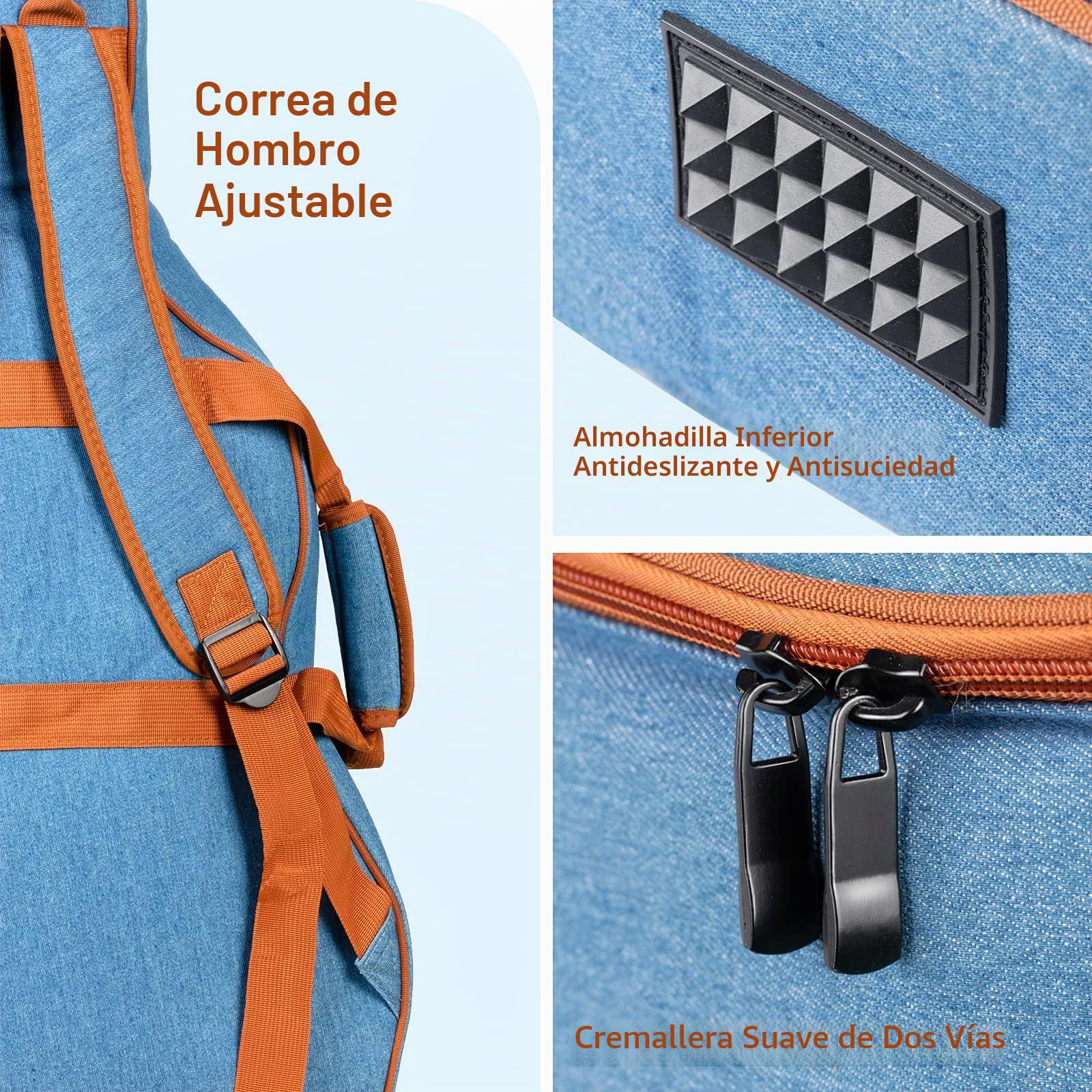 CAHAYA Funda de Guitarra Acústica de Mezclilla Transpirable Bolsa Guitarra Acolchada 8mm para Guitarra Acústica Clásica de 39 40 41 Pulgadas Modelo CY0254
