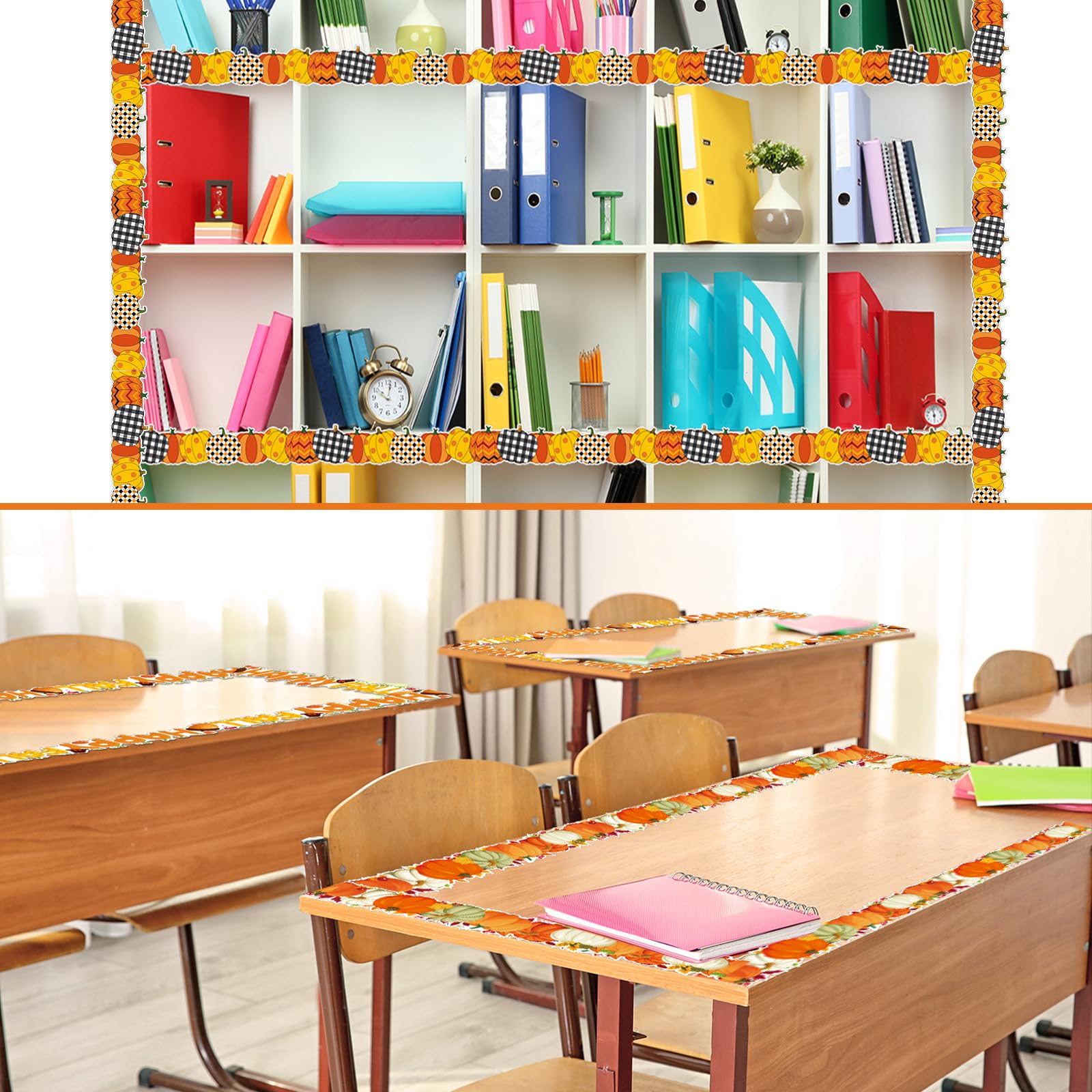 Pinnwand-Dekorationsset 'Gesunde Gewohnheiten' - 95 Teile Mit Herbstmotiven (Kürbis, Ahornblätter) Für Klassenzimmer Und Zuhause
