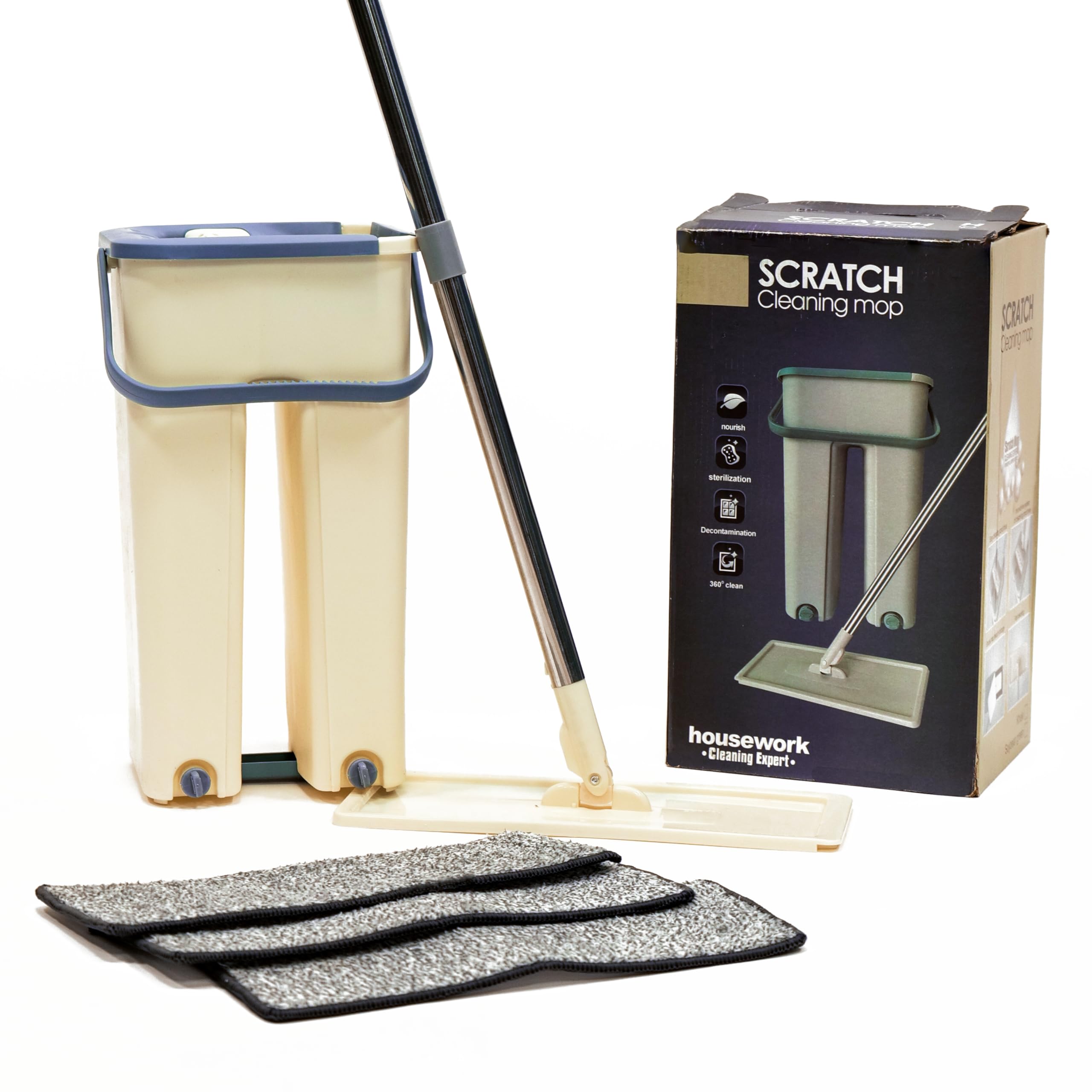 Simple Fusion Household Mop, Separates Dirty and Clean Water, Dual