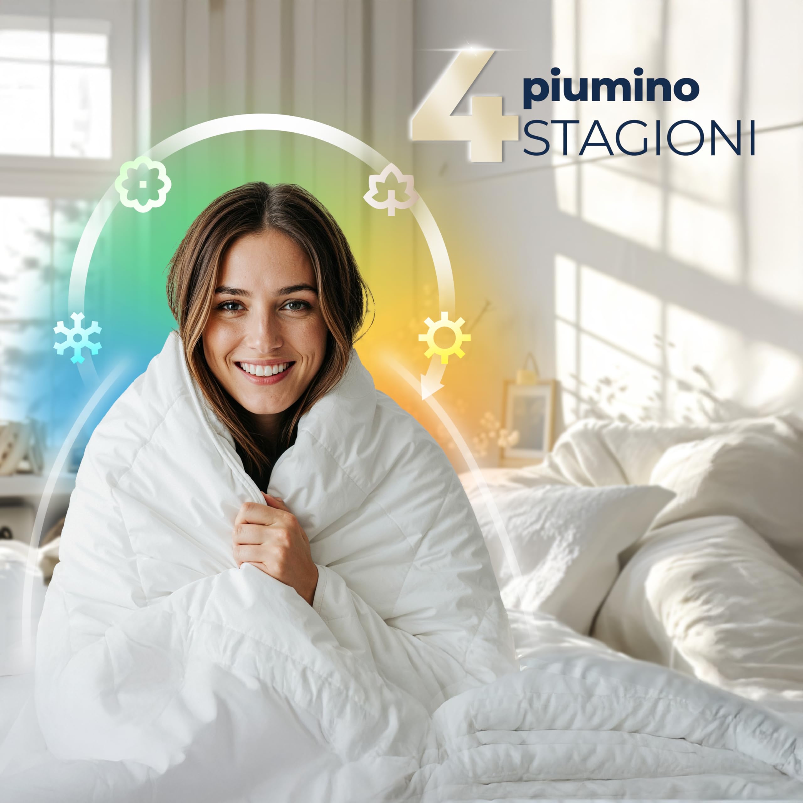 Beybe Trapunta invernale letto singolo 135x200 cm in Cotone Percalle – Imbottitura Anallergica e Traspirante – Made in Italy Rifinita a Mano, Alta Qualità e Comfort Tutto l’Anno