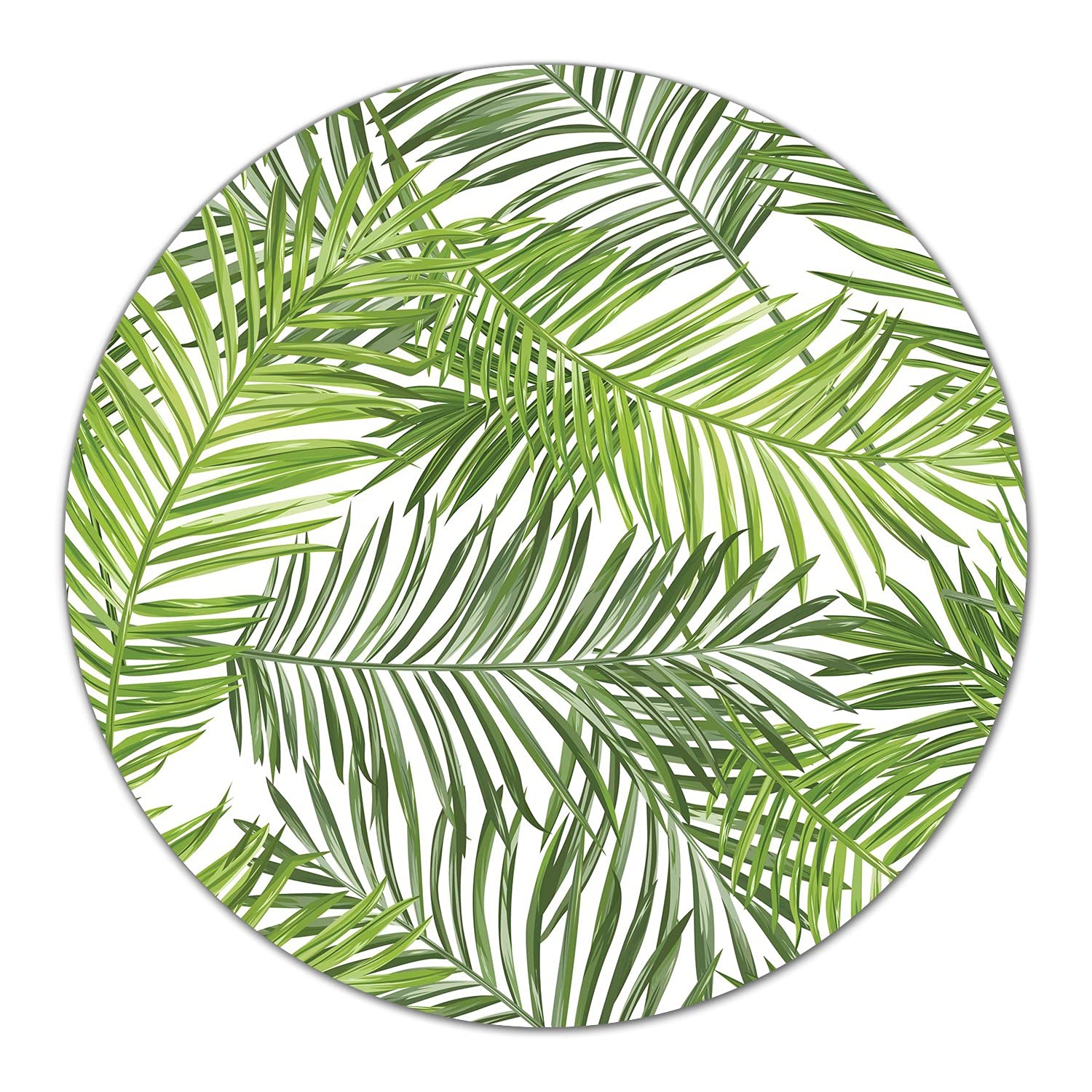 Coloray Glas Schneidebrett 40cm Herdabdeckplatte Servieren von Speisen Spritzschutz Glasabdeckplatte Gehärtetes Glas Induktionsherdabdeckung - Palmblatt
