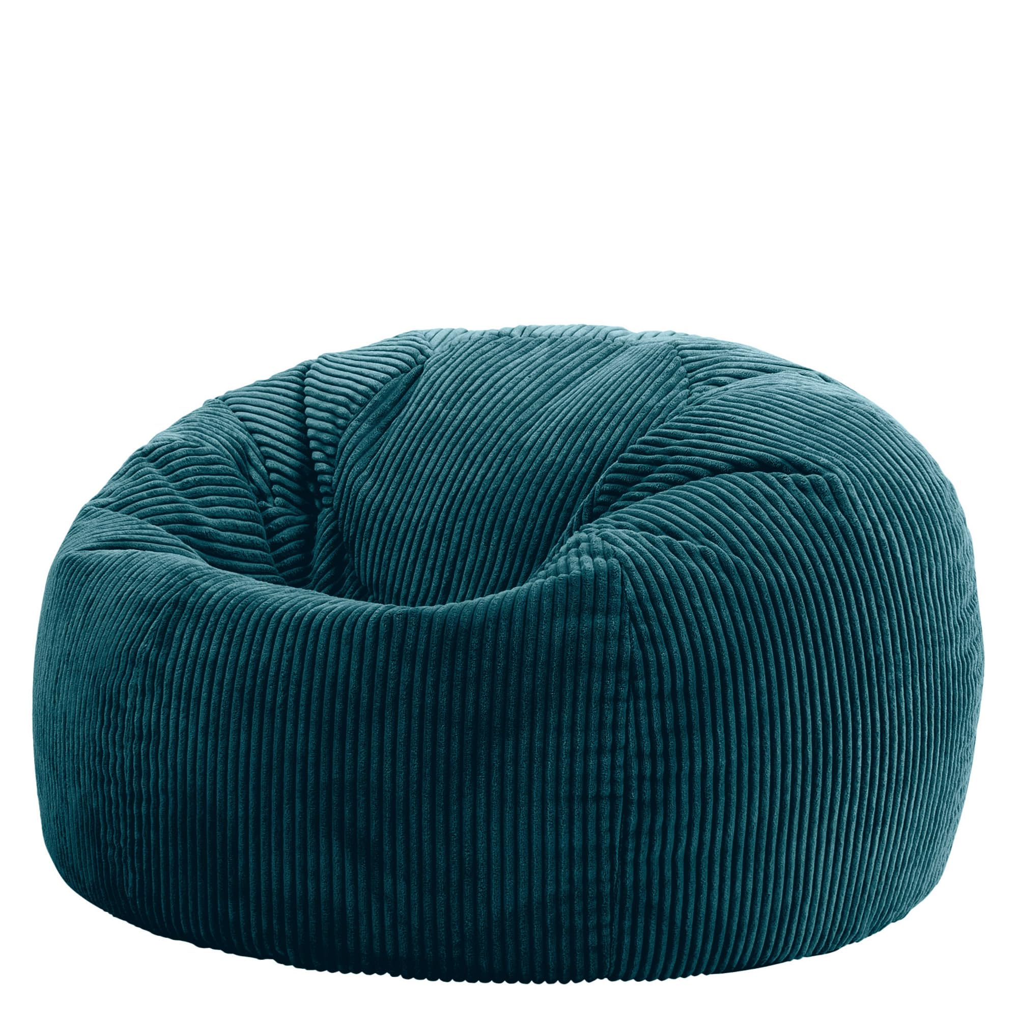 icon Kingston Cord Bean Bag, Teal Green, Large Adult Bean Bag Chair with Filling Included, Comfy Chair, Living Room Furniture, Bedroom Furniture