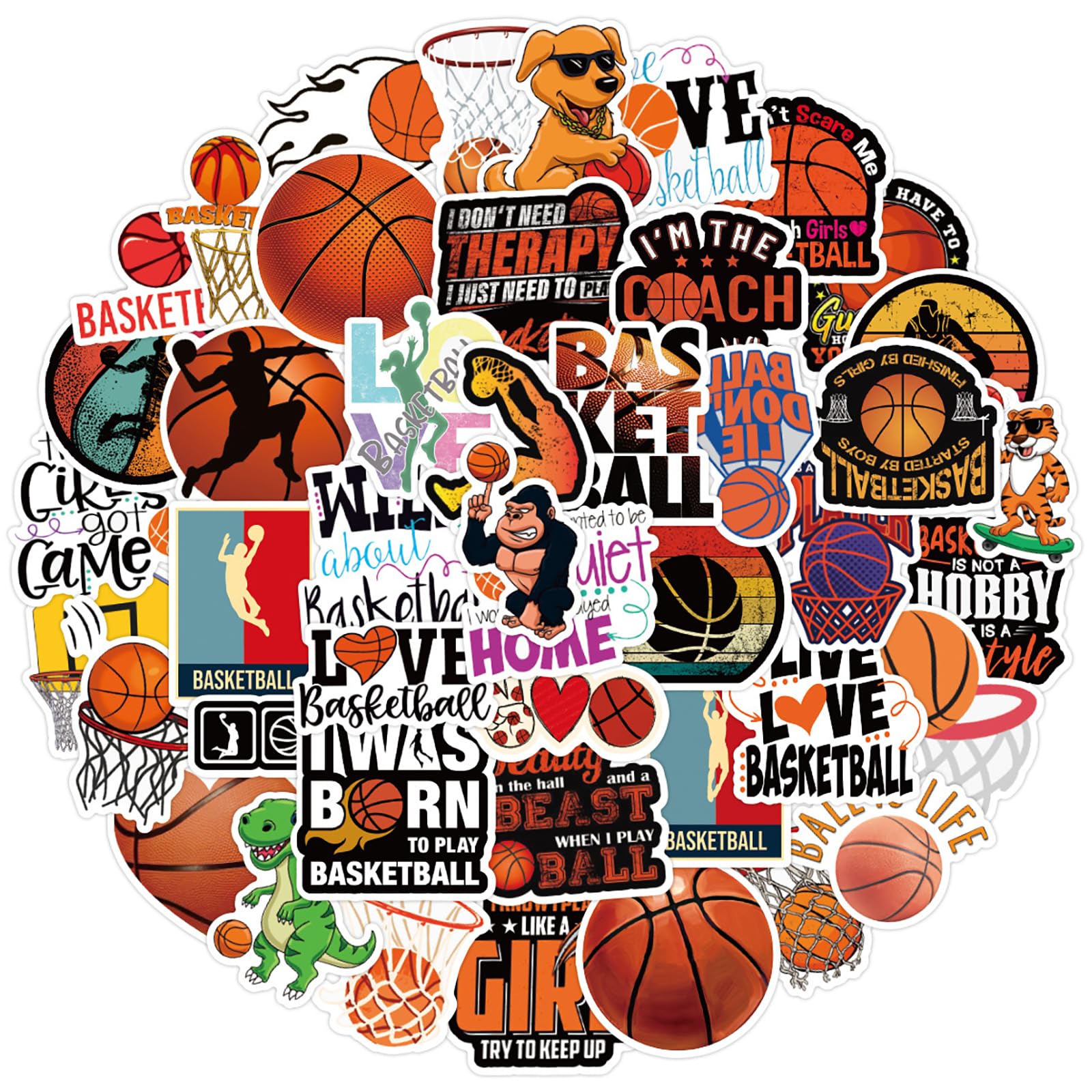 Amazon.co.jp: kolergam(店) 50枚バスケステッカーセットNBA
