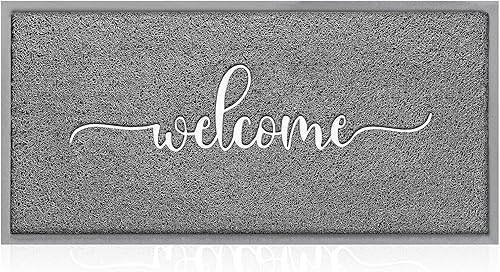 Miniatura 12 de AAZZKANG Tapete de bienvenida antideslizante para exteriores, atrapa rápidamente la suciedad, fácil de limpiar, para puerta delantera, interiores