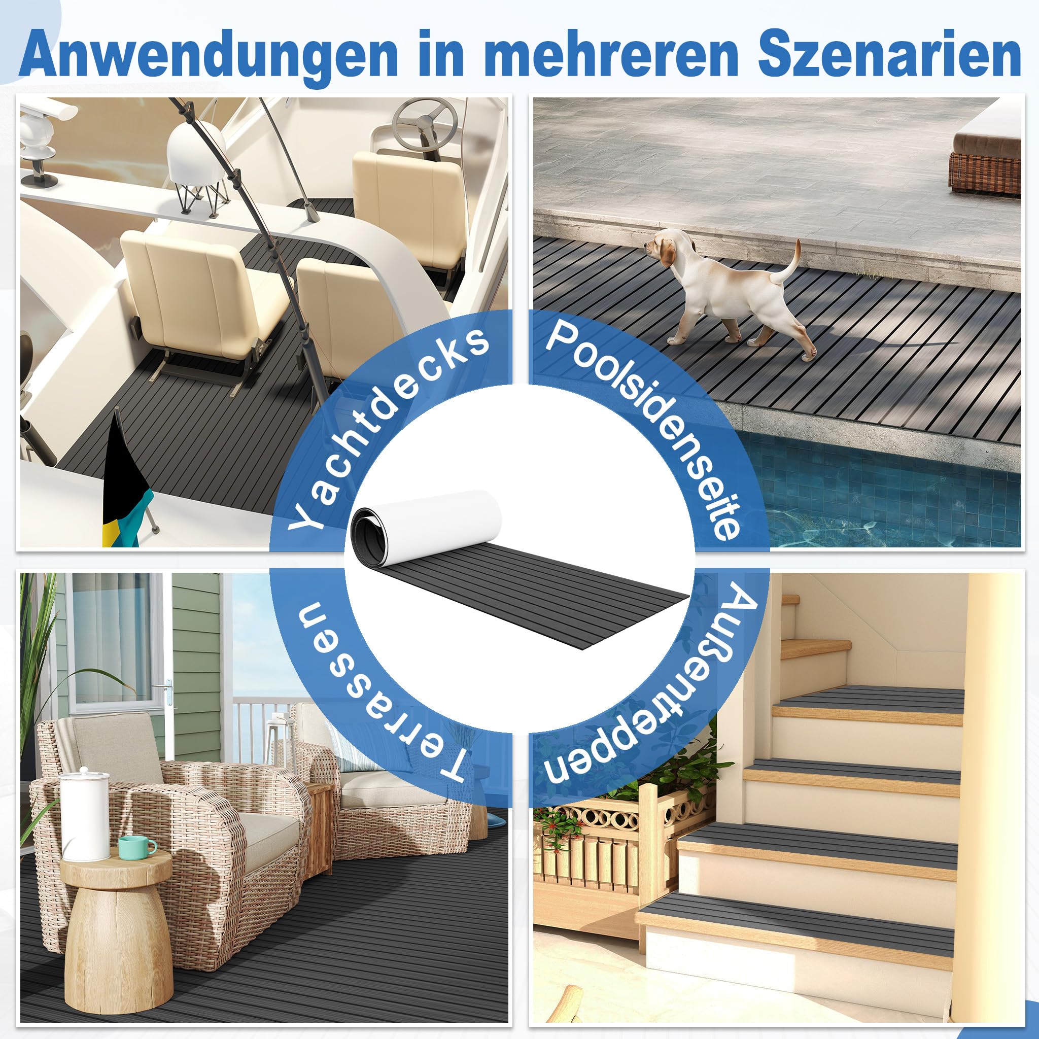 FIVMEN Boot Bodenbelag Selbstklebend Eva Schaum Bootsbelag Deck Matte Bootsmatte Teakholz Lmitat Bootsteppich Marineteppich für Boote Yachten Motorboote Schnellboote