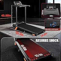 Vista 5 de Cinta de correr Walking Pad con estación de trabajo de escritorio, caminadoras con inclinación del 12% para el hogar y oficina pequeña, capacidad