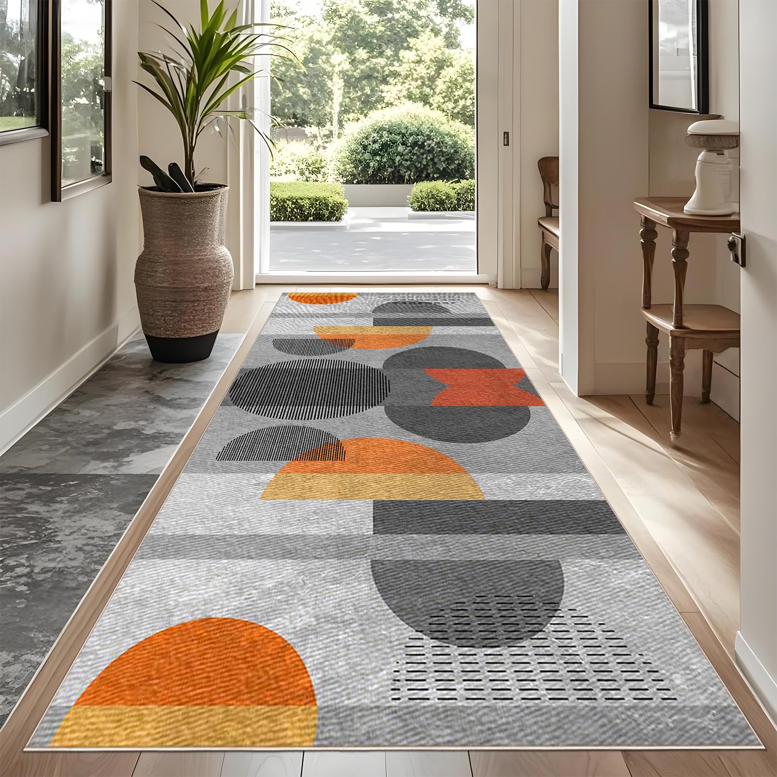 Tapis de couloir vintage antidérapant contre les sols froids