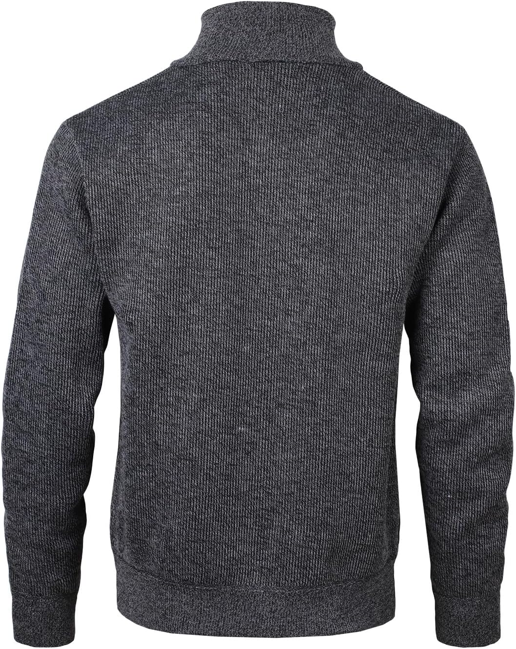 Men's Quarter Zip Sweaters Long Sleeve Fleece Knitted Pullover Casual 1/4 Zip Up Turtleneck Polo Sweatshirts - Image 3
