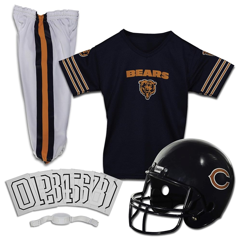 Franklin Sports NFL Chicago Bears Youth Licensed Deluxe Uniform Set, Large