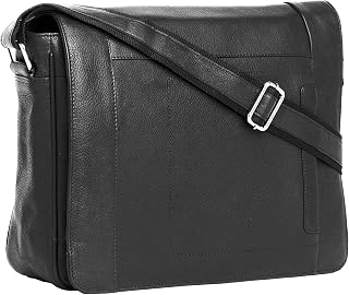 Designer Genuine Real Leather 14" Laptop Handmade Unisex Crossover Shoulder Messenger Briefcase Bag Satchel