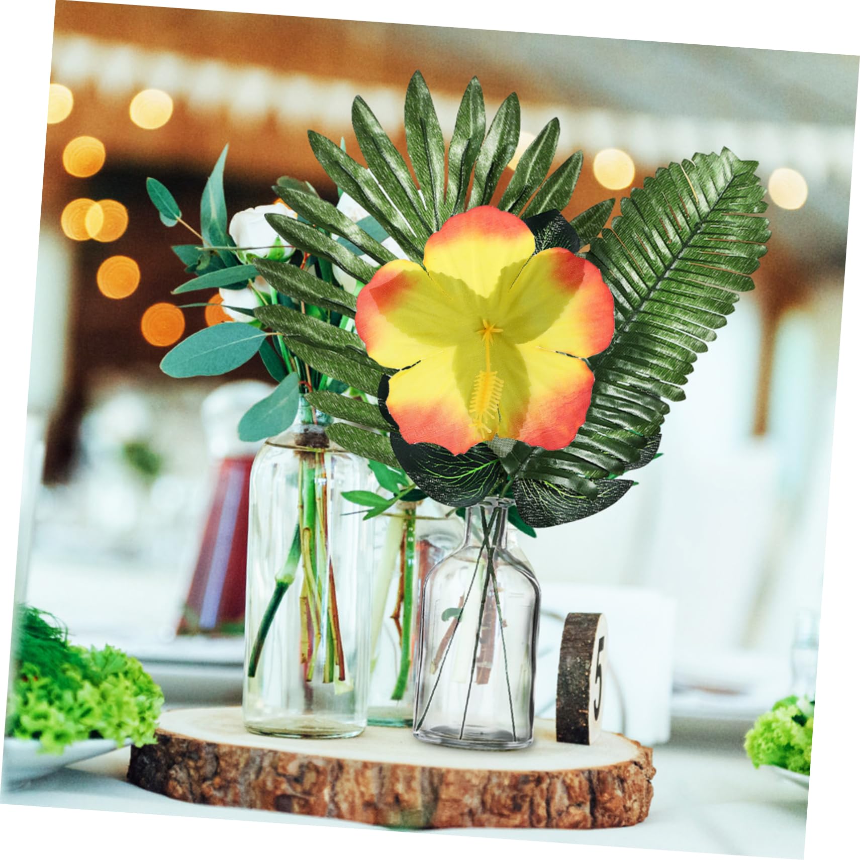 Mipcase Centrotavola Festa Tropicale in Poliestere, Decorazione Hawaiana