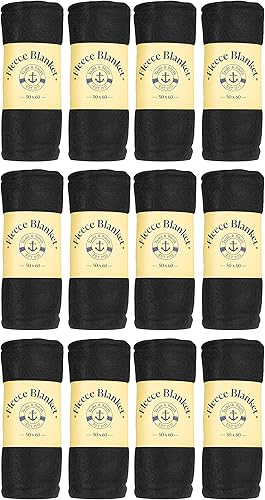 YACHT &amp; SMITH Mantas de forro polar suave de 50 x 60 pulgadas, ligeras, acogedoras y cálidas mantas oscuras para sofá de viaje al aire libre, venta