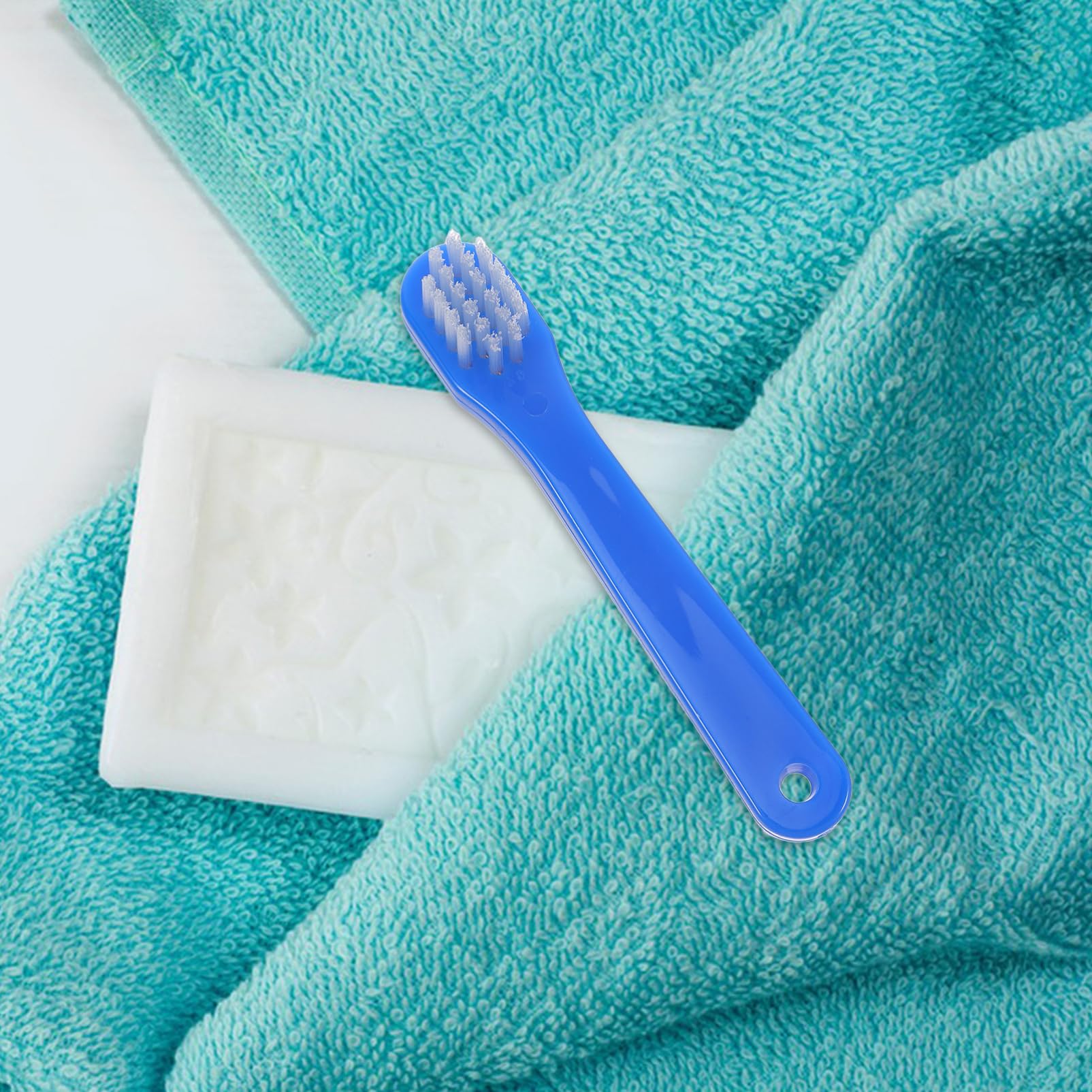 5 Set Spazzolino Dentiera Adulto Spazzolino Ergonomico Rimozione Facile Macchie E Portatile Per Denti Falsi 4 Pezzi*5