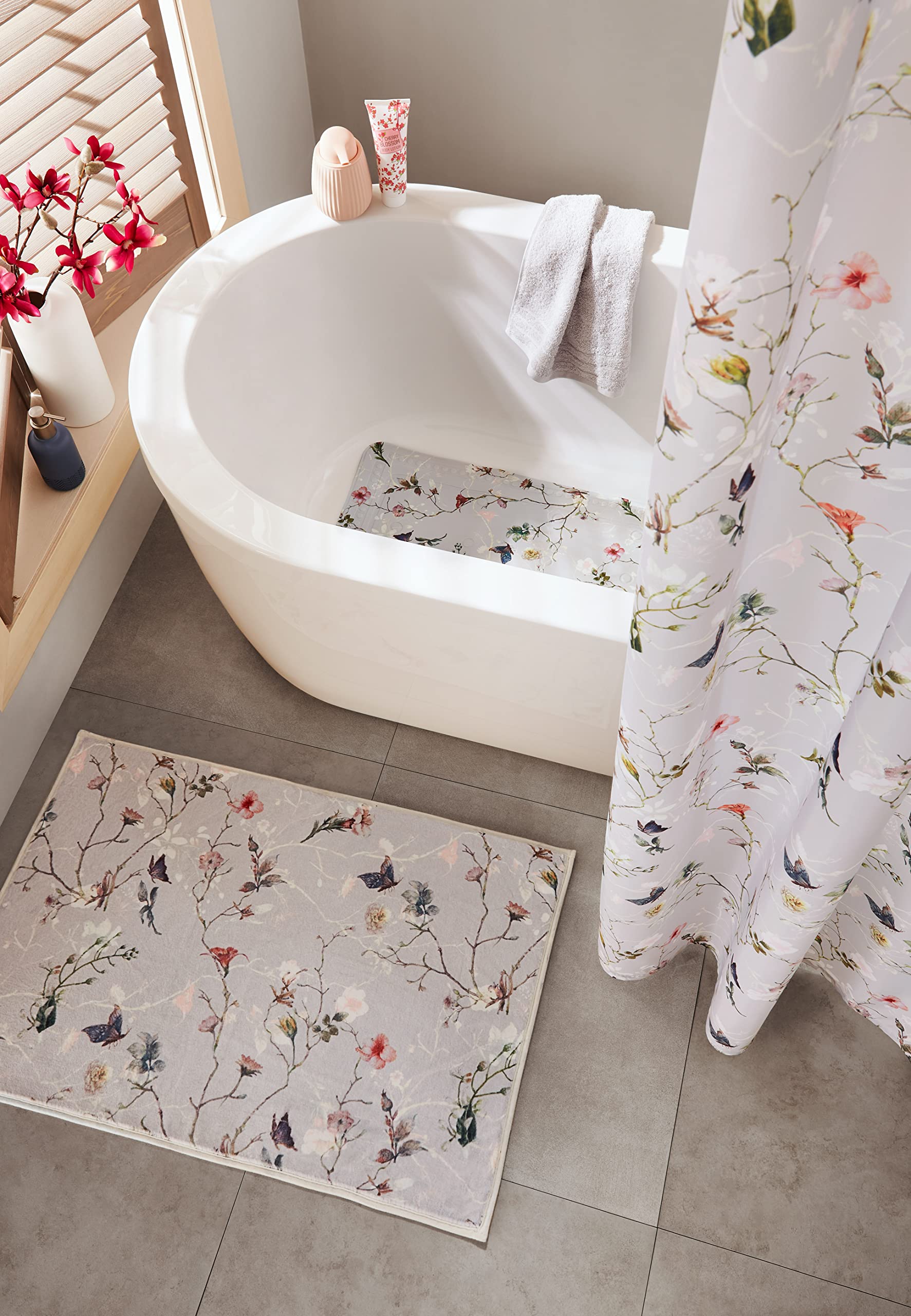 Kleine wolke bath mat Rosemarie Bordeaux dimensions approx. 36 x 92 cm