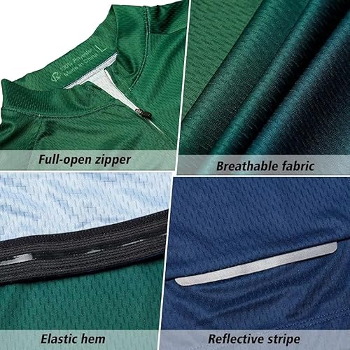 Miniatura 5 de ROTTO Camiseta de ciclismo para hombre, camiseta de manga corta, color degradado