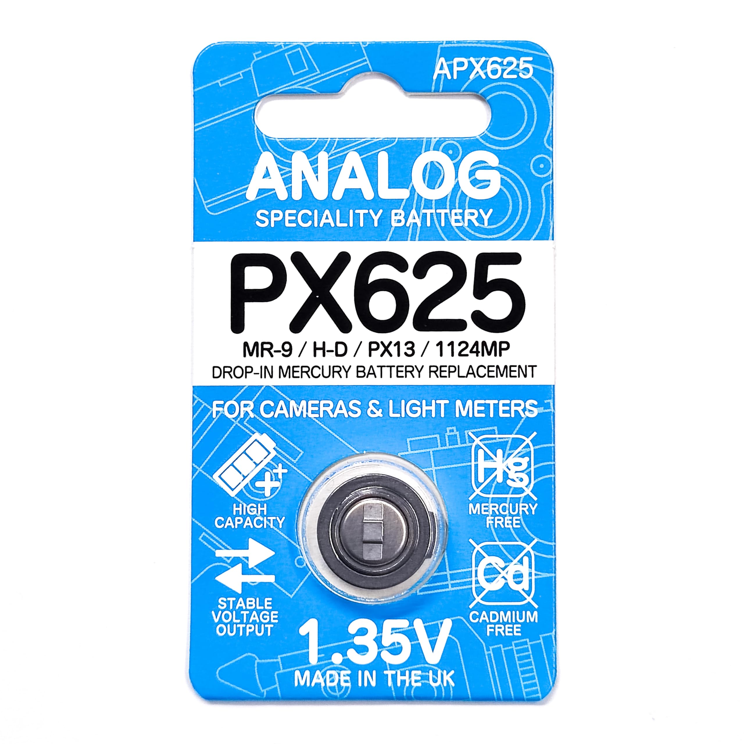 1.35V MR-9 PX625 Battery Adapter PRO Battery for Film Camera *made in