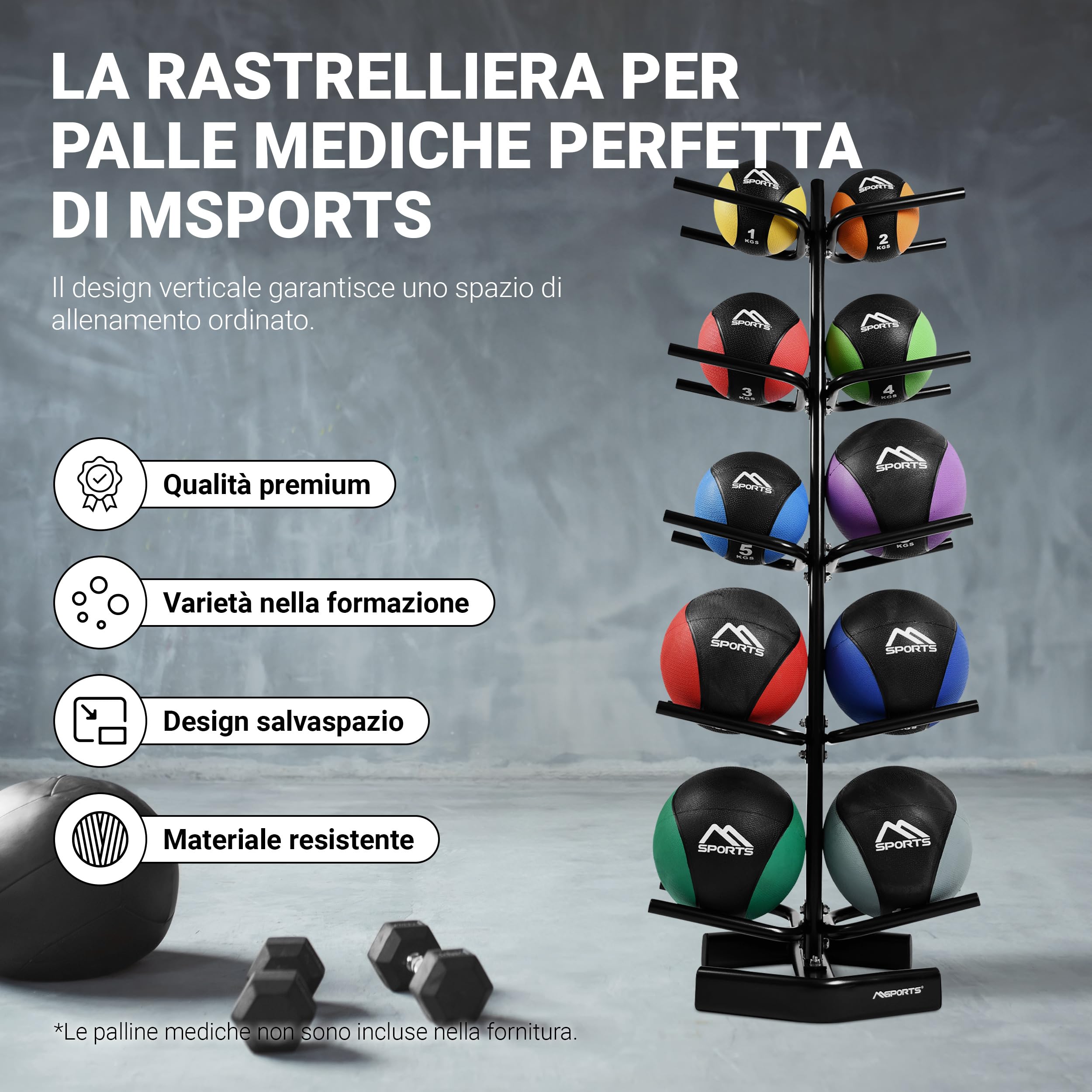 Supporto per palle mediche I per 10 palle-mediche
