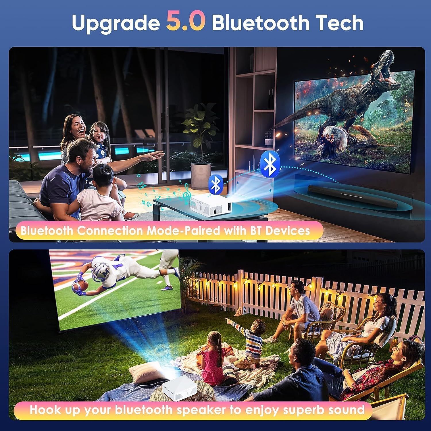 WiFi Bluetooth Projector - Enjoy Stunning Visuals Anywhere thumbnail 4