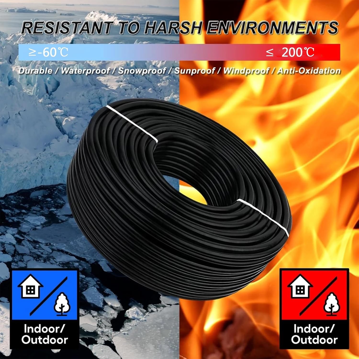 High Temperature 2/3/4/5/6/8/10 Core Cable, Silicone & Teflon Heat Resistant Electrical Wire 600V, Flexible Tinned Copper for Soldering Iron Repair, DIY Electronics, Appliance Wiring(100FT,10C)