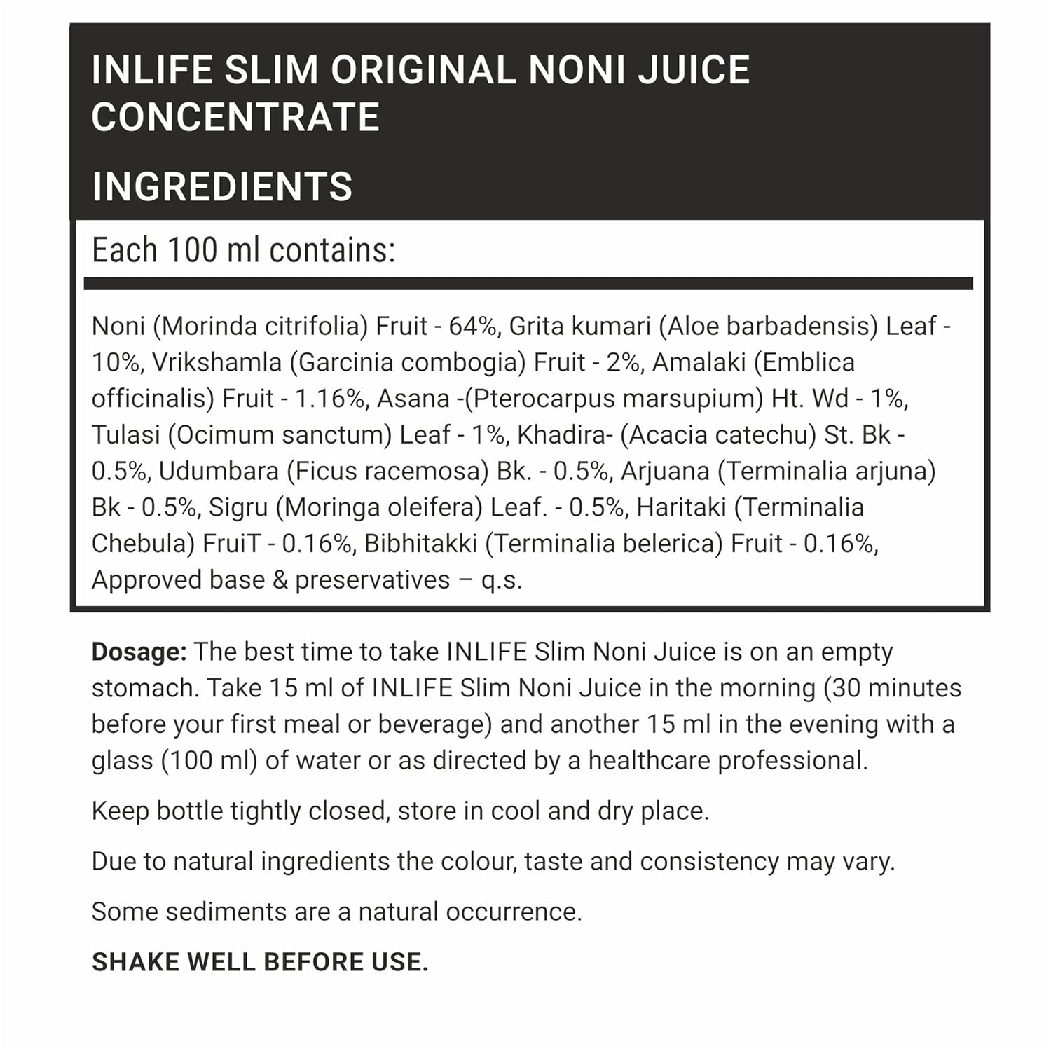 Buy Now Inlife Slim Noni Juice Concentrate | Weight Management With