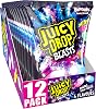 Juicy Drop Blasts (12 x 140g Bulk Sweets) Chewy Sweet and Sour Kids Sweets for Party Bags, 6 Tasty Flavours, Individually Wrapped - Halal Candy