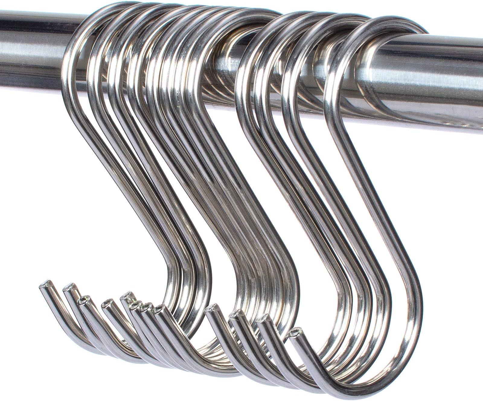 12Hooks S Shaped Hanging Hooks, 2.8"(7cm), 12 Pack, 12 Count