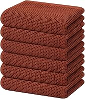 Vista 17 de Homaxy Paños de cocina de 100% algodón con tejido de gofre, ultra suaves, absorbentes, de secado rápido, 12 x 12 pulgadas, paquete de 6, albaricoque