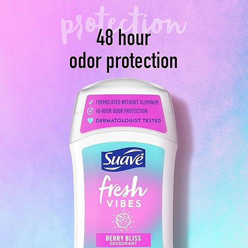 Miniatura 7 de Suave Fresh Vibes - Desodorante en barra libre de aluminio, 48 horas de protección desodorante Berry Bliss Dermatológicamente probado desodorante