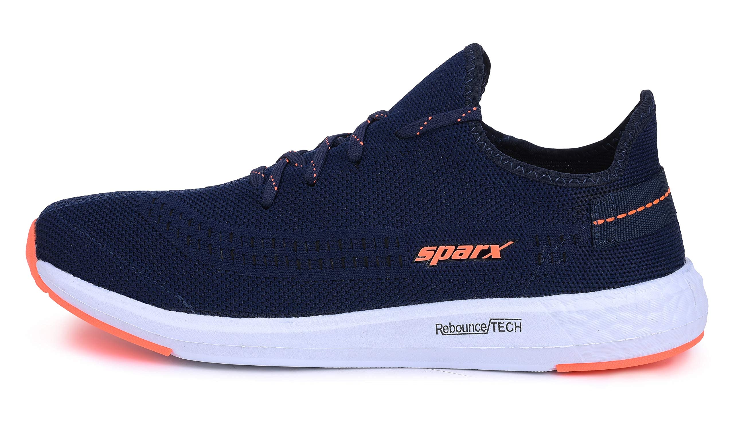 Men SM-482 Navy Blue Neon Orange Sports Shoes
