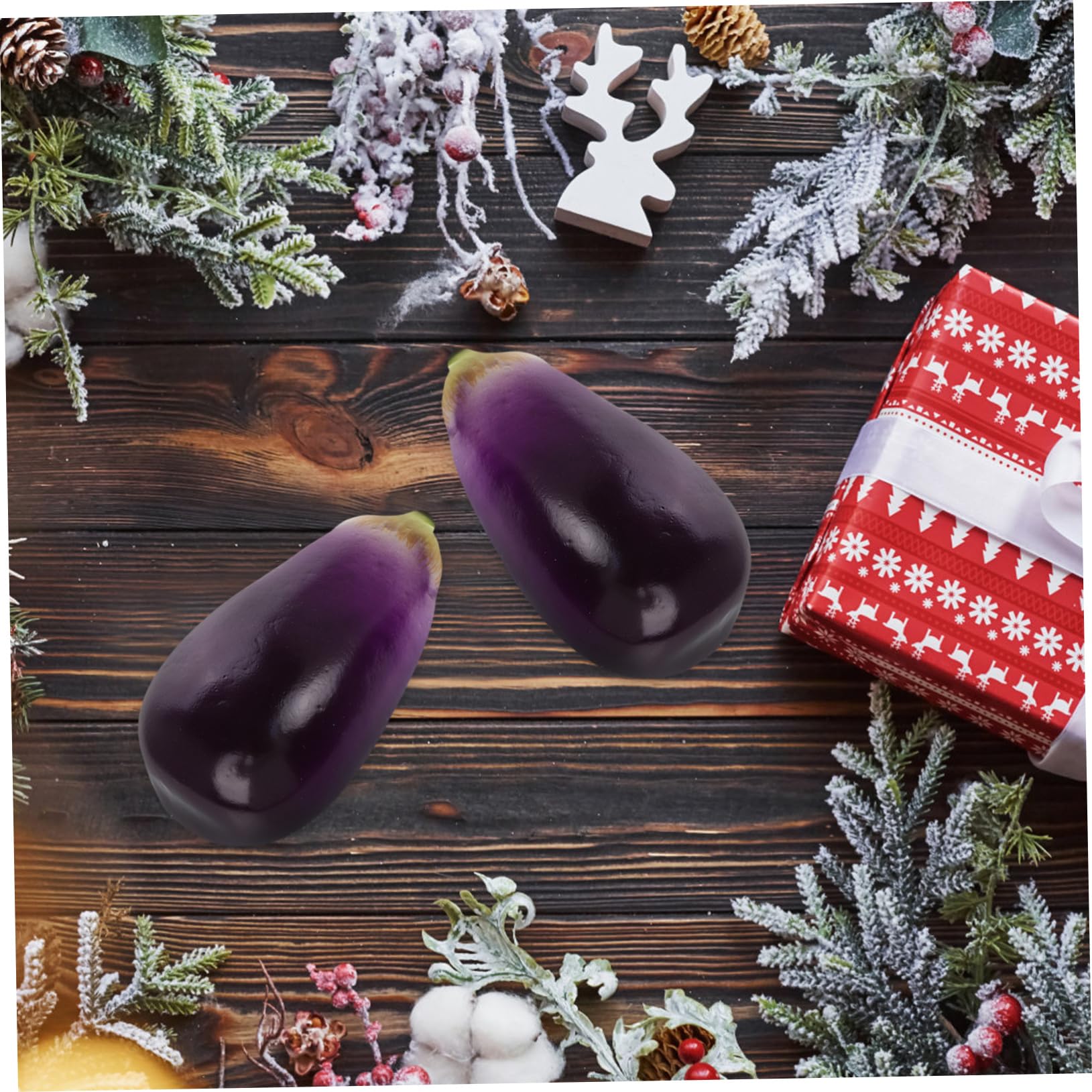Alipis 2 Sätze Simulation Aubergine Bogus Plastikenten Gefärten Im Kindergarten Bastelbedarf Realistische Aubergine Gefälschte Aubergine Gemüsemodell Dekoratives Gemüse Schaum 6 Stück * 2