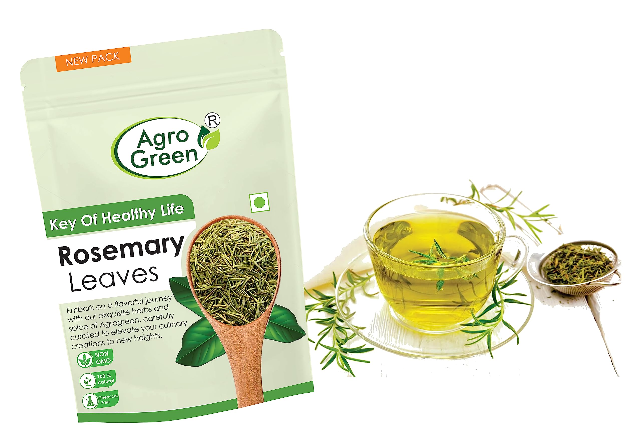 Agrogreen Rosemary Dried Leaves For Hair Growth 100gm, Rosemary Herb Tea, Rosemary leaves For Seasoning, Tea & Hair - Image 5 thumbnail