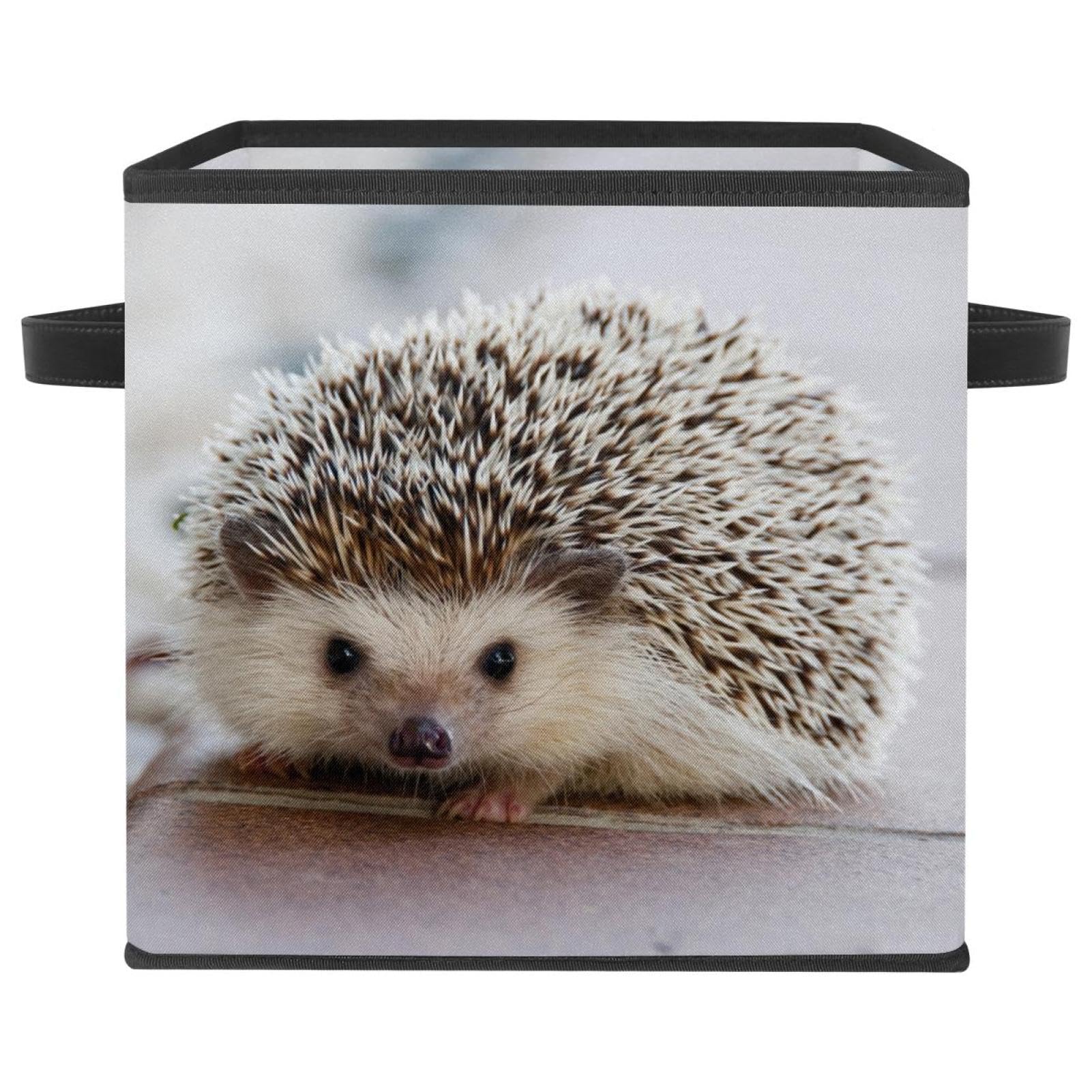 Boîte de rangement pliable hérisson en tissu cube pour placard et chambre
