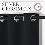 NICETOWN Blackout Rideaux 2 Panneaux pour chambre- Rideaux de protection thermique à Halloween 63 Inches Long for Living Room/Kitchen Rideaux occultants (2 Panneaux,W42 x L63 - En pouces, noir)