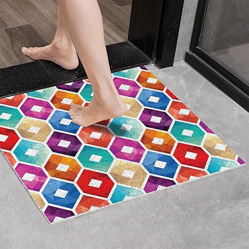 Miniatura 2 de Tapetes antideslizantes de secado rápido para bañera, tapete de baño suave de PVC para tina, ducha y áreas húmedas (24 x 16)