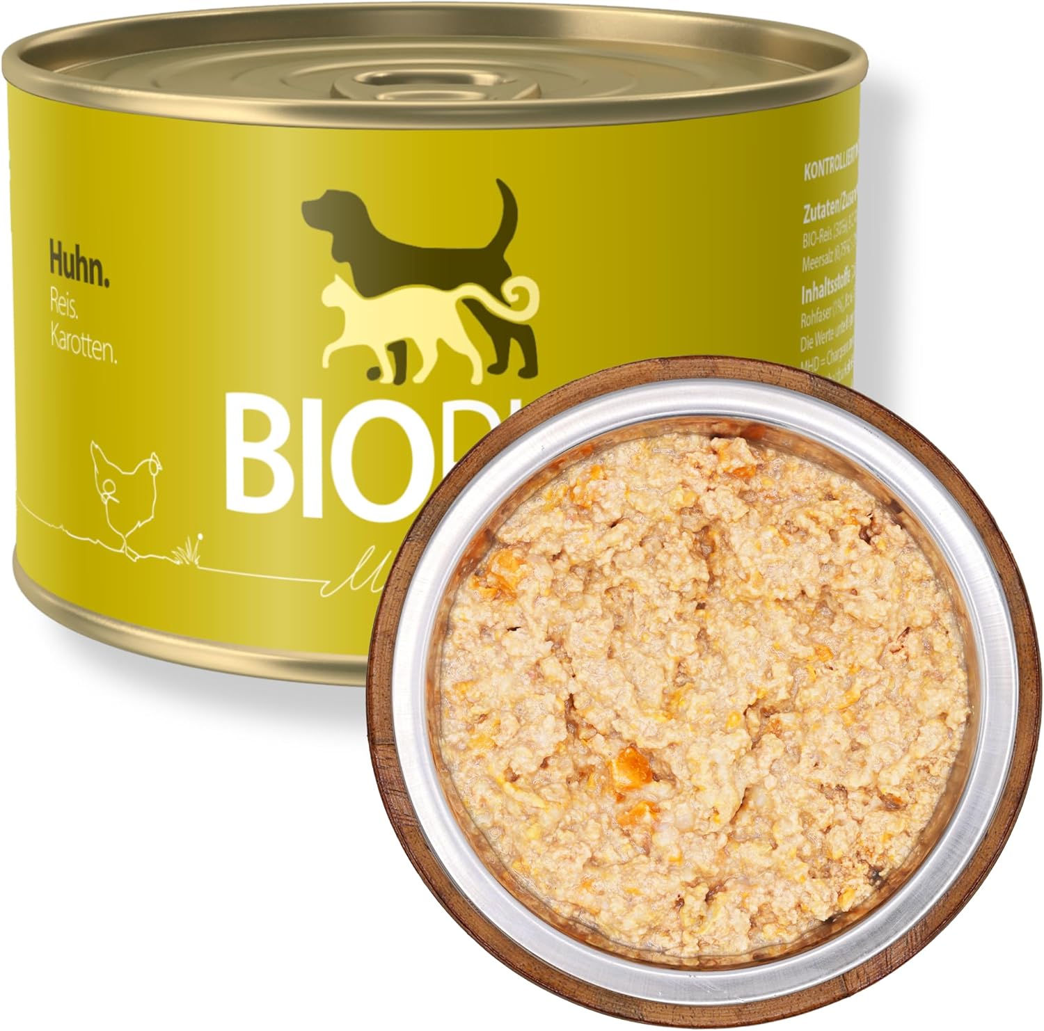 BIOPUR Bio-Hundefutter „Huhn, Reis & Karotten“ – 400 g Dose, glutenfrei & fettarm, Alleinfuttermittel in 100 % Bio-Lebensmittelqualität BIOPUR Bio-Hundefutter „Huhn, Reis & Karotten“ – 400 g Dose, glutenfrei & fettarm, Alleinfuttermittel in 100 % Bio-Lebensmittelqualität
