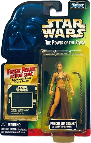 Star Wars Tarjeta Verde el poder de la Fuerza Princesa Leia Organa prisionero de Jabba Figura de acción con marco de congelación Slide 375inches