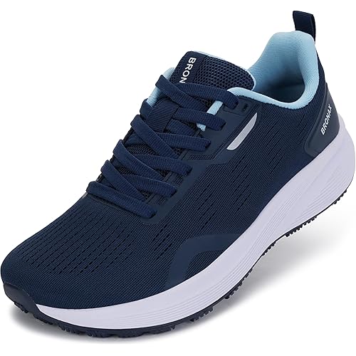 BRONAX Women's Wide Toe Box Road Running Shoes | Wide Athletic Tennis Sneakers with Rubber Outsole