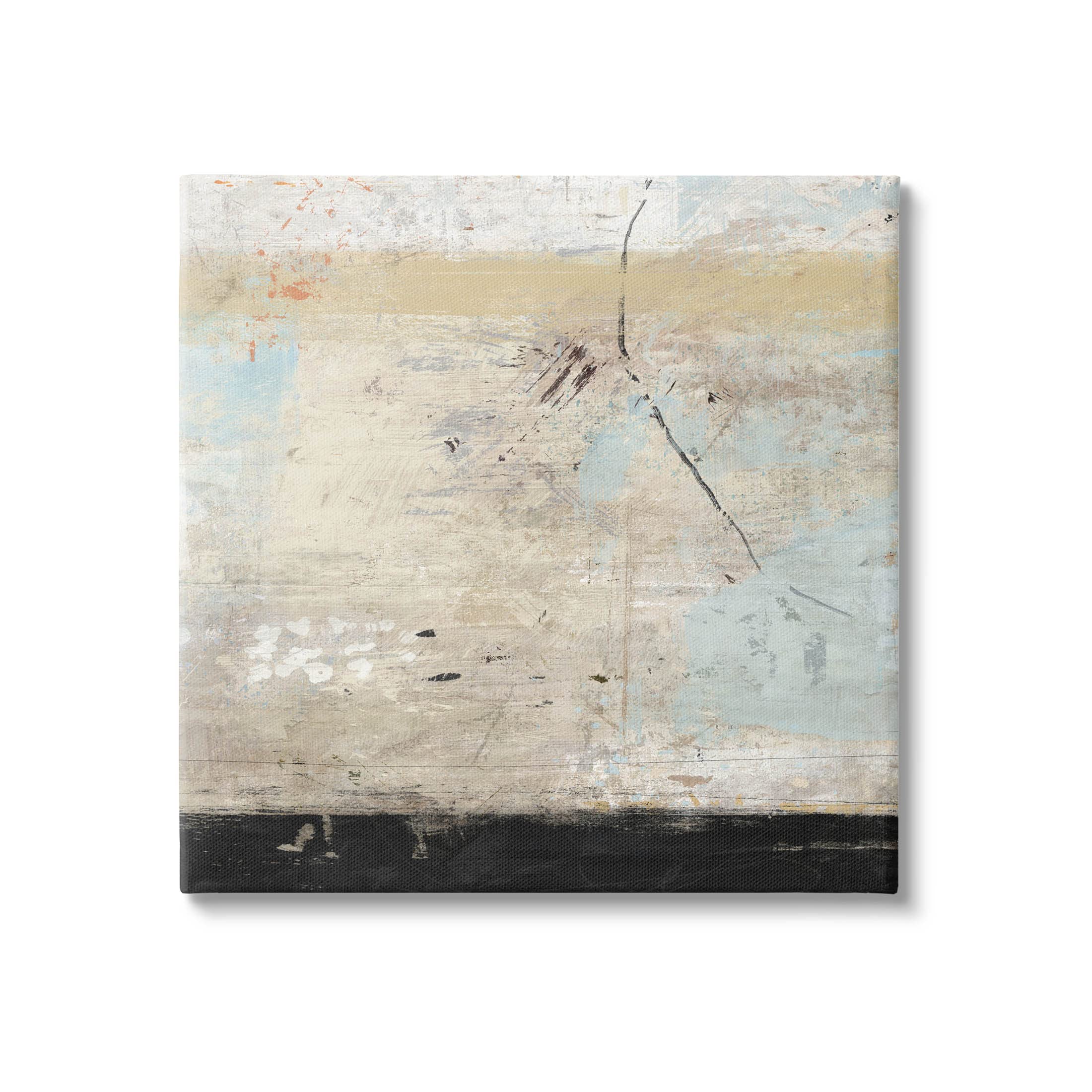 Stupell Industries Rustic Beige Modern Composition Canvas Wall Art, Design by Suzanne Nicoll