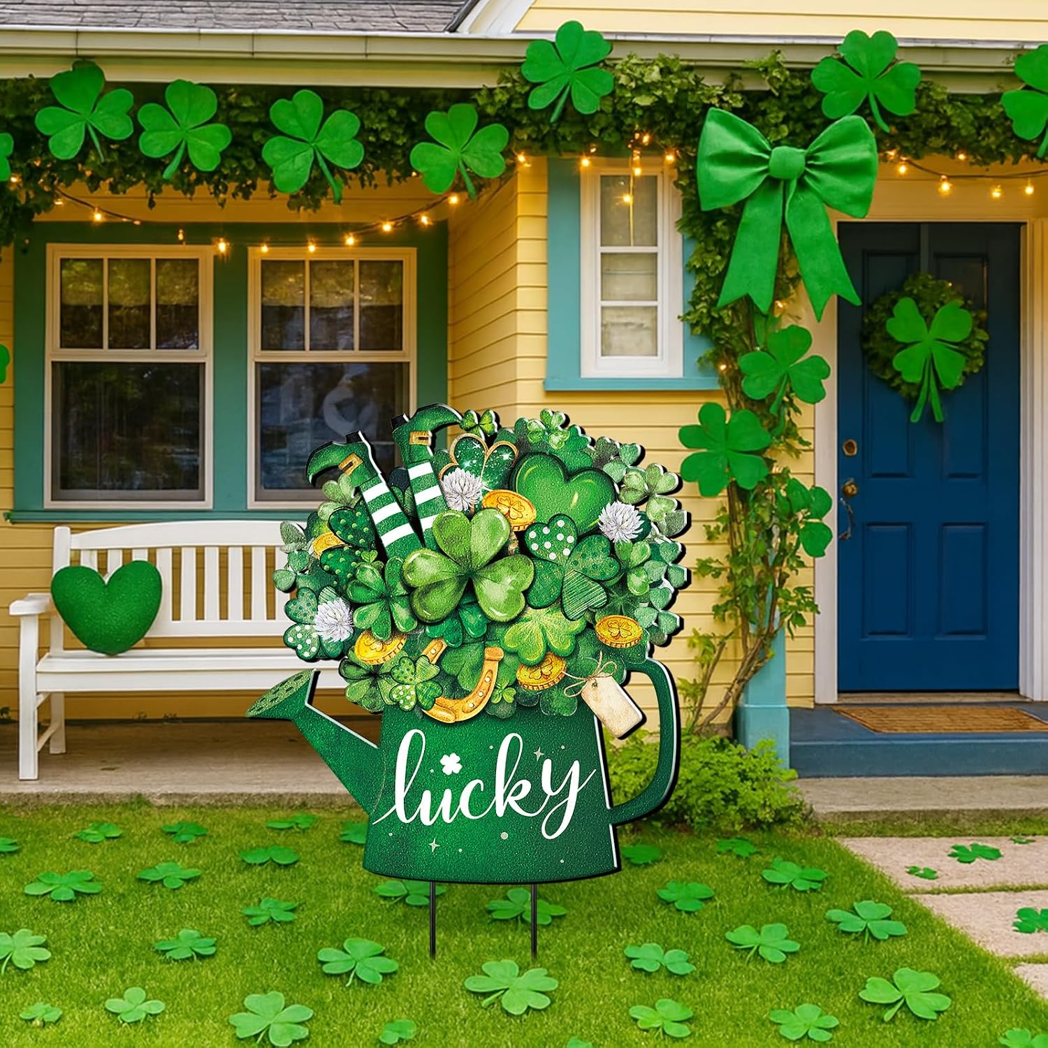 Decoration Yard Sign Stake 14.2 Inch Yard Decor(St Patricks Day) image 3